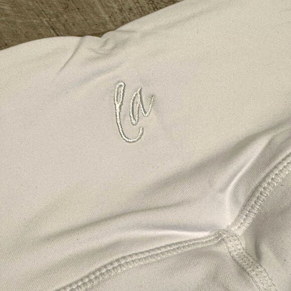 Lahana Active Womens White Archer Biker Shorts Large Athleisure NWT - Picture 3 of 4